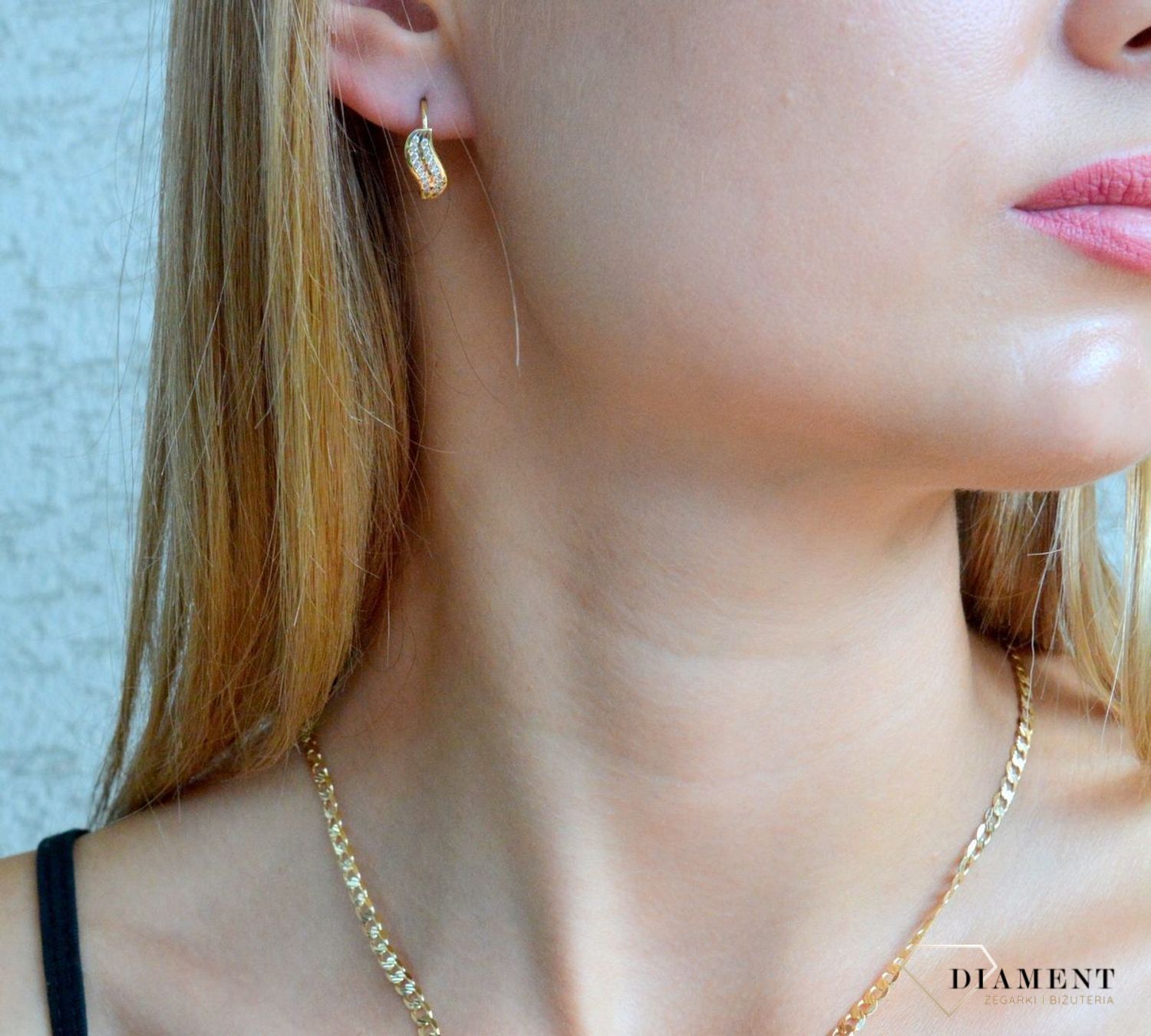 Złote kolczyki damskie 375 z cyrkoniami KL 7526 375 (2).jpg